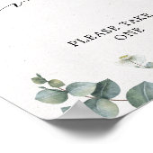 Elegante Eucalyptus Favor Sign Poster (Hoek)