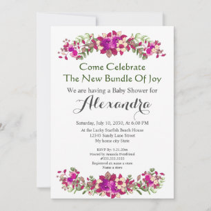 Elégante Eucalyptus Floral Baby shower invitation
