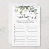 Elégante Eucalyptus Floral Fête des mariées Carte  (Devant)