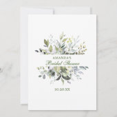 Elégante Eucalyptus Floral Fête des mariées Carte  (Dos)