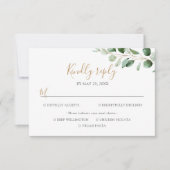 Elegante Eucalyptus Groen Blad Menu Opties (Voorkant)