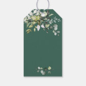 Elegante Eucalyptus Groen Favor Bedankt Cadeaulabel (Achterkant)