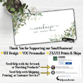 Elegante Eucalyptus groen op maat Bureaumat