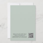 Elegante Eucalyptus groen QR code bruiloft Kaart (Achterkant)