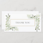 Elegante Eucalyptus Groene Bedankt (Voorkant / Achterkant)