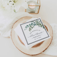 Elegante Eucalyptus Groene Monogram Huwelijk