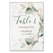 Elegante Eucalyptus Groene Rustieke Chic Kaart (Achterkant)