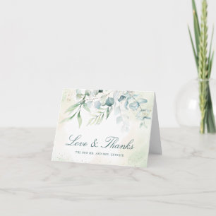 Elegante Eucalyptus Huwelijk Bedankkaart