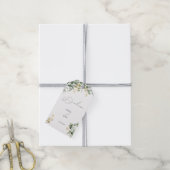 Elegante eucalyptus kalligrafie bruiloft cadeaulabel (Met Touw)
