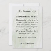 Elegante Eucalyptus & Lila Custom bruiloft Bedankkaart (Achterkant)