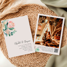 Elegante Eucalyptus Pampas Gras Protea Foto