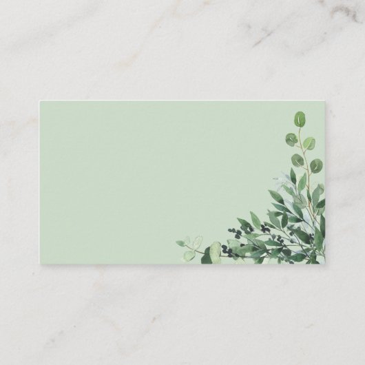 Elegante Eucalyptus Scan Me RVSP bruiloft Informatiekaartje (Achterkant)