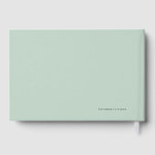 Elegante Eucalyptus Script Bruiloft Feest Gastenboek (Achterkant)