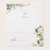 Elegante Eucalyptus trouwplaats kaarten (Buitenkant ongevouwen)
