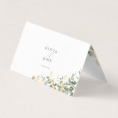 Elegante Eucalyptus trouwplaats kaarten (Achterkant)