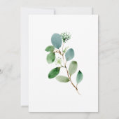 Elegante Eucalyptus Uitgestelde Trouwkaart Kaart (Achterkant)