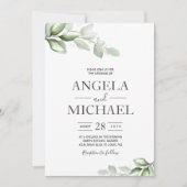 Elegante eucalyptus Watercolor Boho-blad Kaart (Voorkant)