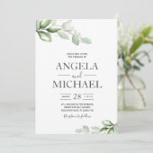 Elegante eucalyptus Watercolor Boho-blad Kaart (Staand voorkant)