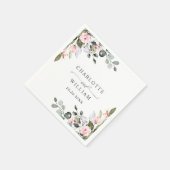 Elegante Eucalyptus Waterverf Trouw Papieren Serve Servet (Hoek)
