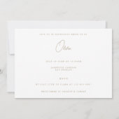 Elégante Eucalyptus White Bridal Shower Invitation (Dos)