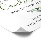 Elegante Eucalyptus Witte Rozen GUESS Bord Poster (Hoek)