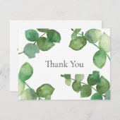 Elegante Eucalyptusbladeren Bedanktkaart voor Zake Bedankkaart (Voorkant / Achterkant)