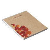 Elegante Eucalyptusbladeren Rustiek Kraft Notitieblok (Schuin)