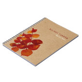 Elegante Eucalyptusbladeren Rustiek Kraft Notitieboek (Linkerzijde)