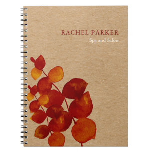 Elegante Eucalyptusbladeren Rustieke Kraft Notitieboek