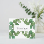 Elegante Eucalyptusbladeren Zakelijk Dank Je Wel Briefkaart (Staand voorkant)