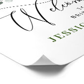 Elegante Eucalyptusrozen Welkom BRUIDSSUITE Poster (Hoek)