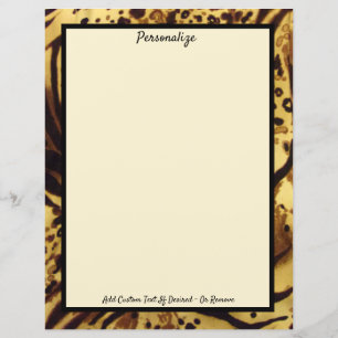 Elegante Exotische Tijgerhuid Wild Dieren Briefpap