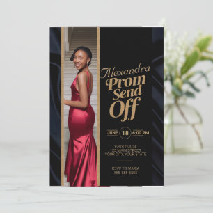Elegante eye catching prom stuur uit full body fot kaart