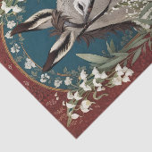 Elegante ezel en Lily van de vallei bloemen Tissuepapier (Detail)