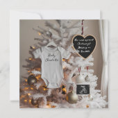 Élégante faire-part de grossesse d'arbres de Noël (Devant)
