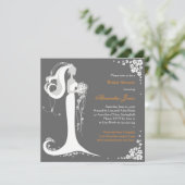 Élégante Faire-part de la Fête de l'mariée des épo (Debout devant)