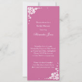 Élégante Faire-part de la Fête de l'mariée des épo (Dos)