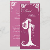 Élégante Faire-part de la Fête de l'mariée des épo (Devant / Derrière)