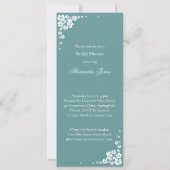 Élégante Faire-part de la Fête de l'mariée des épo (Dos)