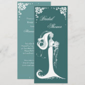 Élégante Faire-part de la Fête de l'mariée des épo (Devant / Derrière)