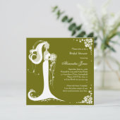 Élégante Faire-part de la Fête de l'mariée des épo (Debout devant)