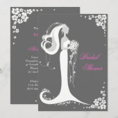 Élégante Faire-part de la Fête de l'mariée des épo (Devant / Derrière)