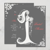 Élégante Faire-part de la Fête de l'mariée des épo (Devant / Derrière)