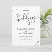 Élégante Faire-part de mariage de calligraphie (Debout devant)