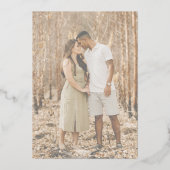 Élégante Faire-part de mariage de calligraphie or  (Verso)