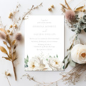 Elégante Faire-part de mariage de fleurs de mariag