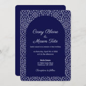 Élégante Faire-part de mariage de mosaïque de la M (Devant / Derrière)