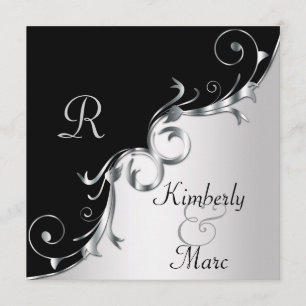 Élégante Faire-part de mariage de perruques d'arge