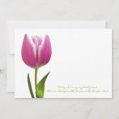 Élégante Faire-part de mariage de tulipe rose (Dos)