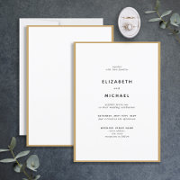 Élégante Faire-part de mariage de typographie noir